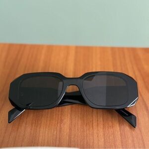 Prada Black Geometric Sunglasses